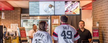 Digital signage menu boards are transforming sports concession stands.