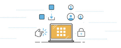 Chromebook with icons