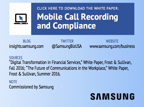 Mobile Call Recording and Compliance: Download the Whitepaper