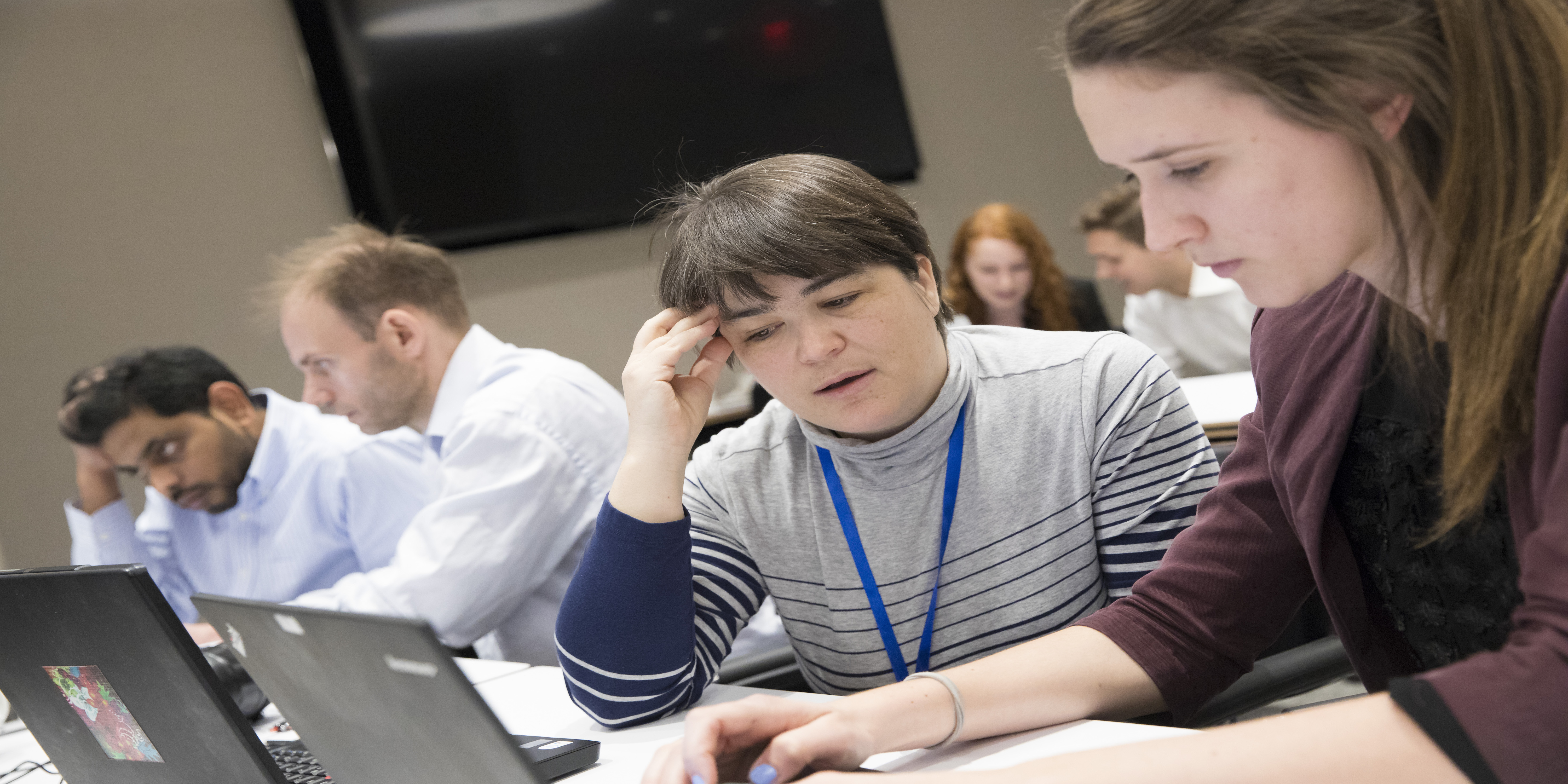 Web developers working at the 2017 Big Data Hackathon