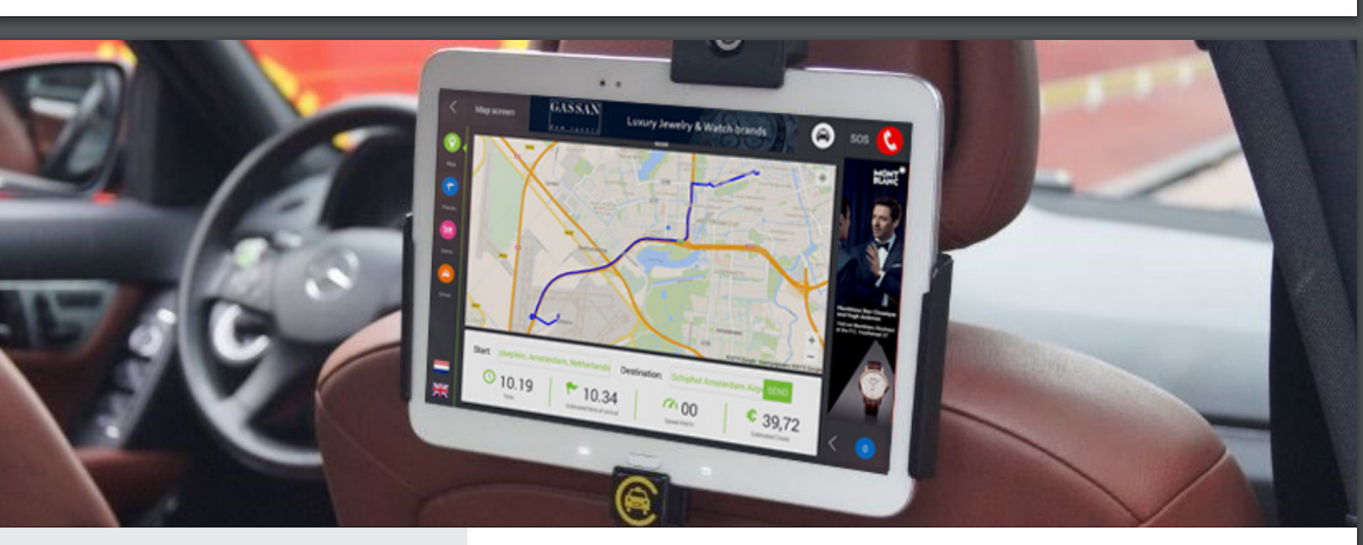 Cabture uses Samsung tablets to enhance the travel experience for taxi riders.