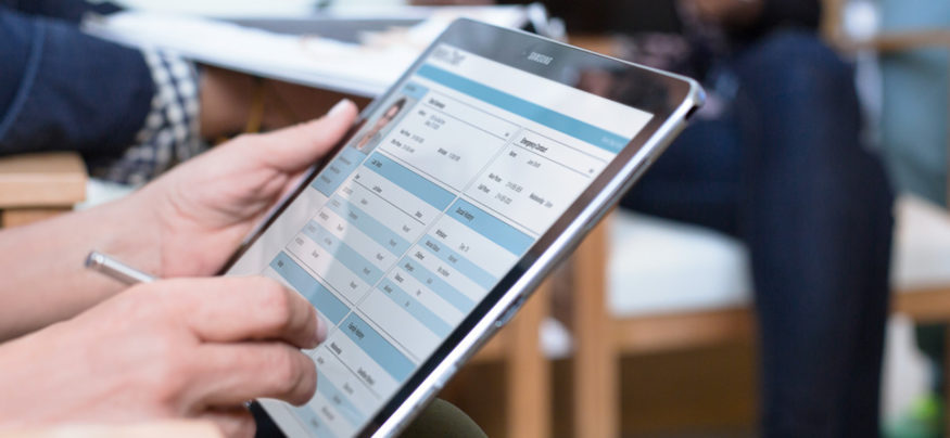 Tablet-based access to an EHR system improves patient outcomes.