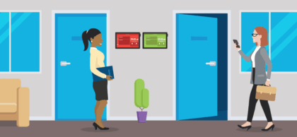 Booked Out: Conference Room Signage Helps End Confusion and Trim Costs