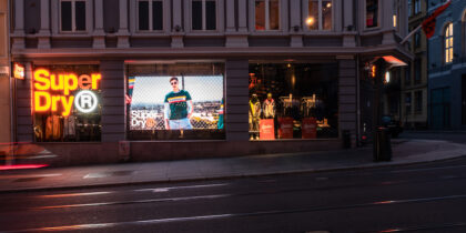 Video Walls Light Up Norwegian Superdry Stores Inside and Out