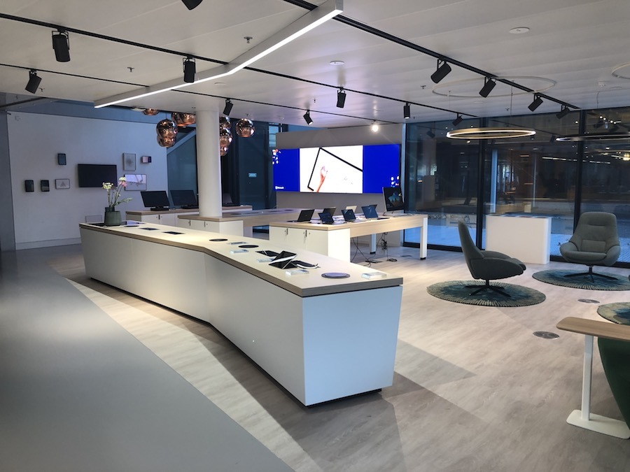 Microsoft's collaborative workspaces feature Samsung LED displays