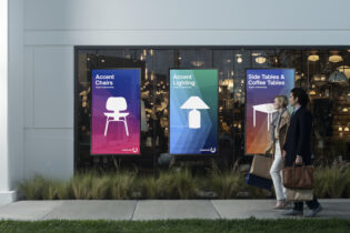 Dual-sided displays optimize window marketing