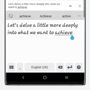 handwritten comments in Word on Note10