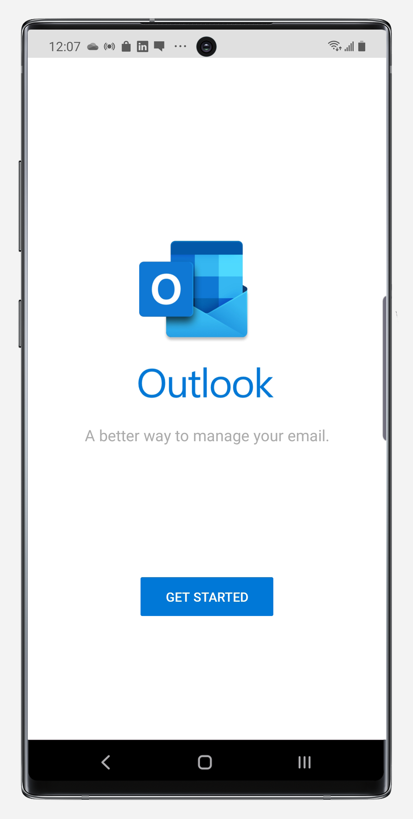 Outlook getting started on Note10