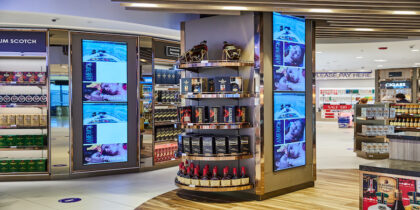 Inside of a duty free store