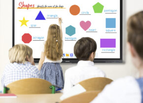 Interactive display in K-12 classroom.