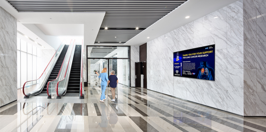 Digital signage in medical lobby