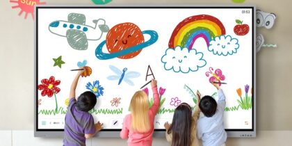 What are the advantages of interactive displays in the K-12 classroom?
